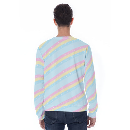 Teatime Fantasy Blue Rainbow Men's Sweatshirt