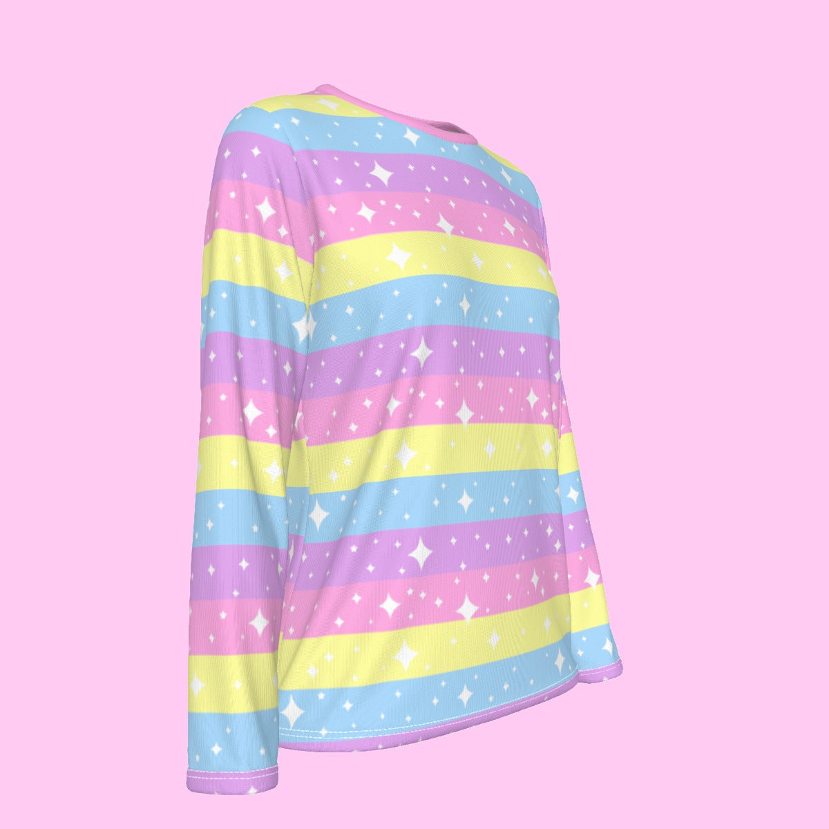 Rainbow Ribbon Women's Cotton Long Sleeve T-shirt