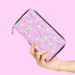 Starry Party Pink Zipper Wallet