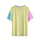 Happy Rainbow Cloud Yellow Women's Drop Shoulder T-Shirt