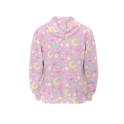 Magical Spring All-Over Print Unisex Zip Hoodie Sweatshirt (Pink)