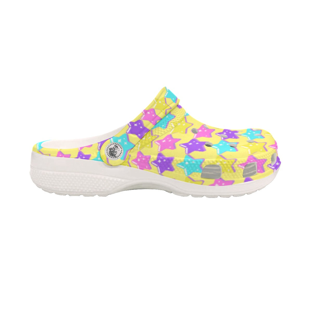 Electric Star Wave Yellow Classic Clogs Women's Shoes