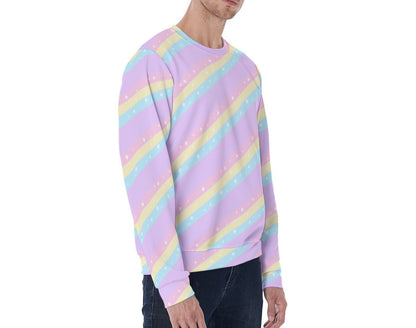 Teatime Fantasy Purple Rainbow Men's Sweatshirt