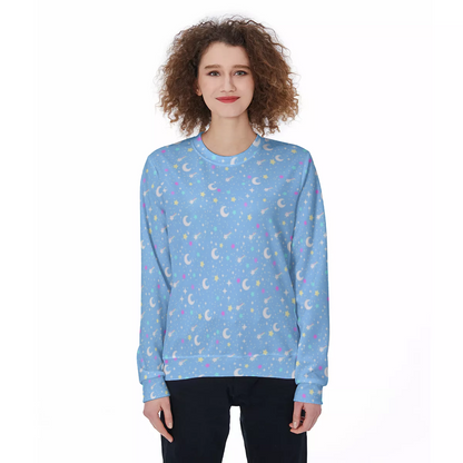 Starry Glitter Blue Unisex Cozy Sweatshirt