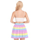 Rainbow Ribbon Ruffled Mini Skirt