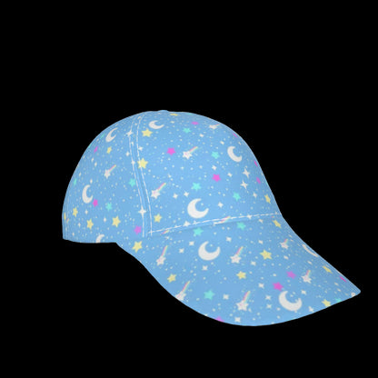 Starry Glitter Blue Peaked Cap