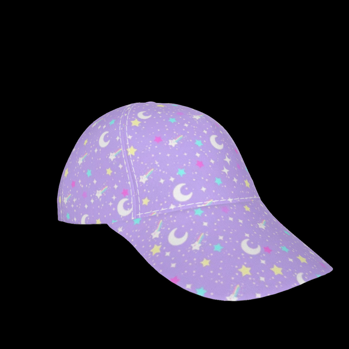 Starry Glitter Purple Peaked Cap