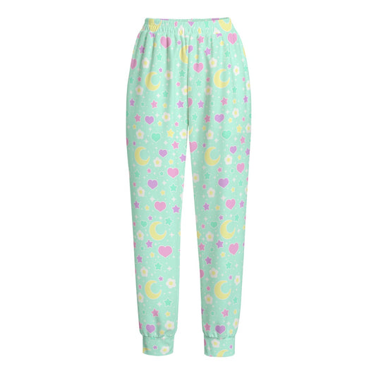 Magical Spring Women's High Waisted Polly Waffle Sweatpants (Blue)