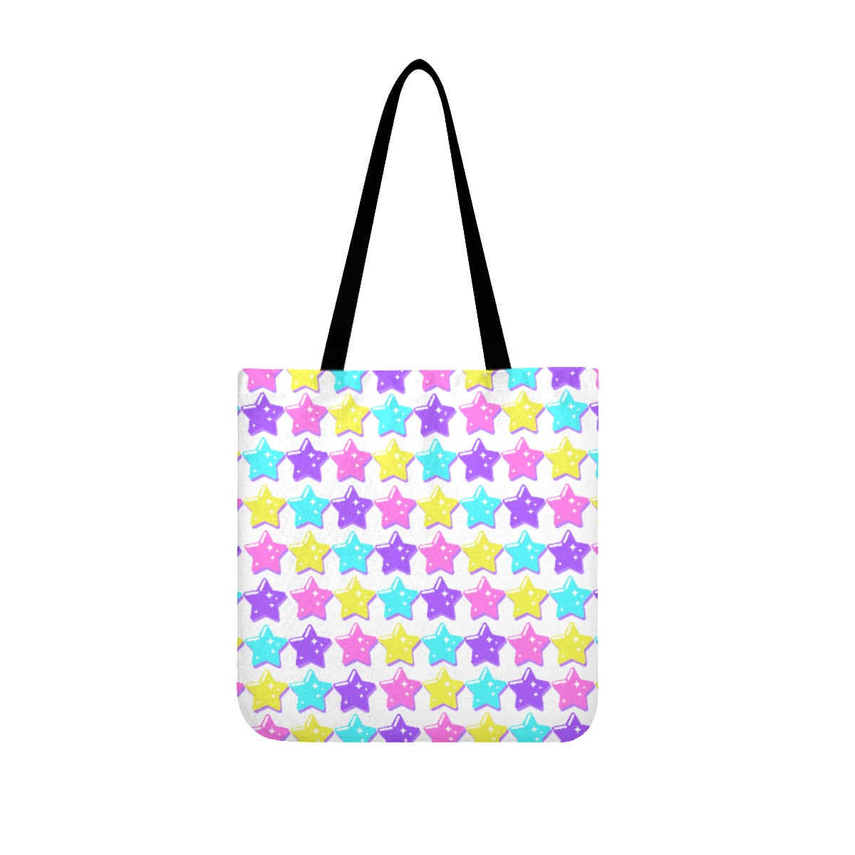 Electric Star Wave White Canvas Tote Bag