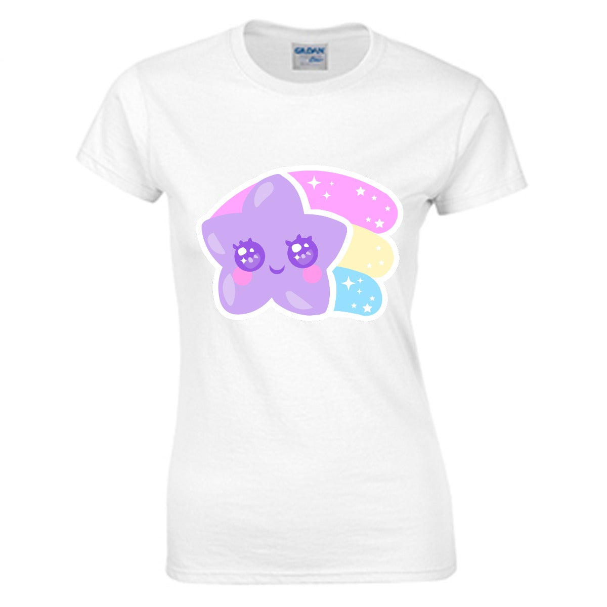 Kawaii Shooting Star Women's Cotton T-shirt