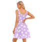 Dreamy Clouds Women's Skater Dress With Pockets (Lilac)