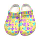 Electric Star Wave Yellow Classic Clogs Women's Shoes