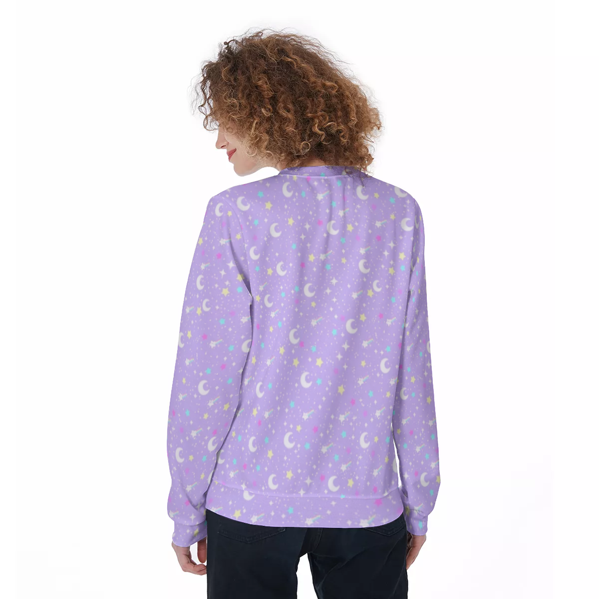 Starry Glitter Purple Unisex Cozy Sweatshirt