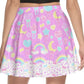 Pastel Party Pink Mini Skater Skirt