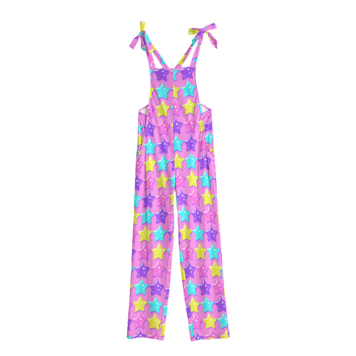 Electric Star Wave Pink Jumpsuit Overalls
