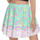 Pastel Party Mint Mini Skater Skirt