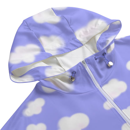 Dreamy Clouds Unisex Half-Zip Anorak Jacket (Periwinkle)