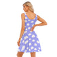 Dreamy Clouds Women's Skater Dress With Pockets (Periwinkle)