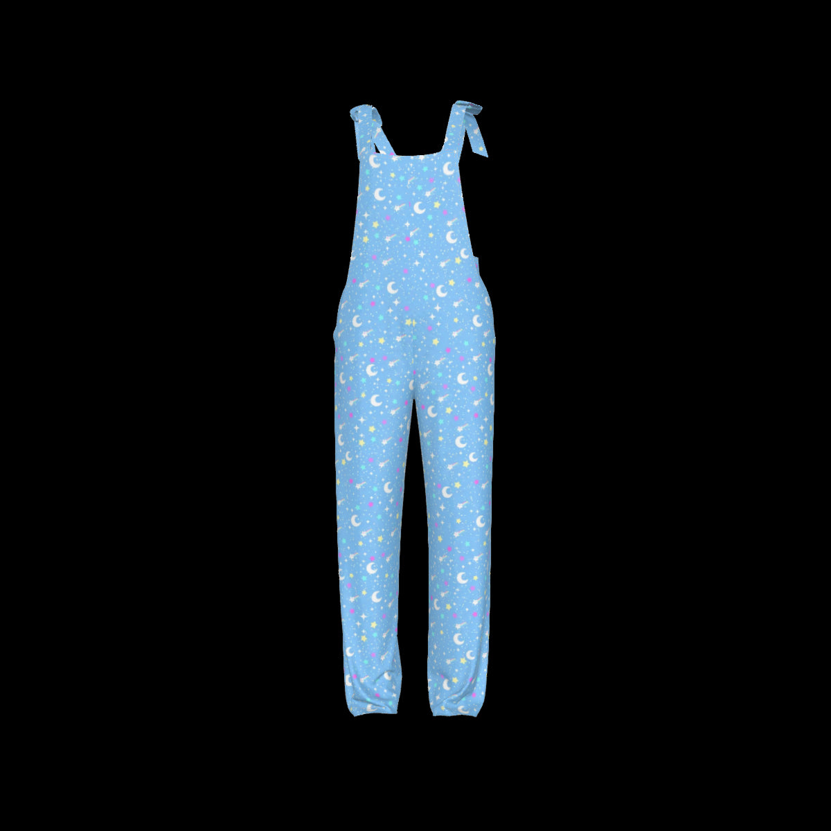Starry Glitter Blue Jumpsuit Overalls