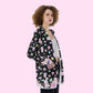 Rainbow Sweets Black Open Front Lightweight Cardigan With Pockets