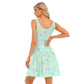 Magical Spring Mint Women's Skater Dress With Pockets