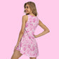 Candy Love Hearts (Pink Cutie) Women's High-Low Tank Mini Dress