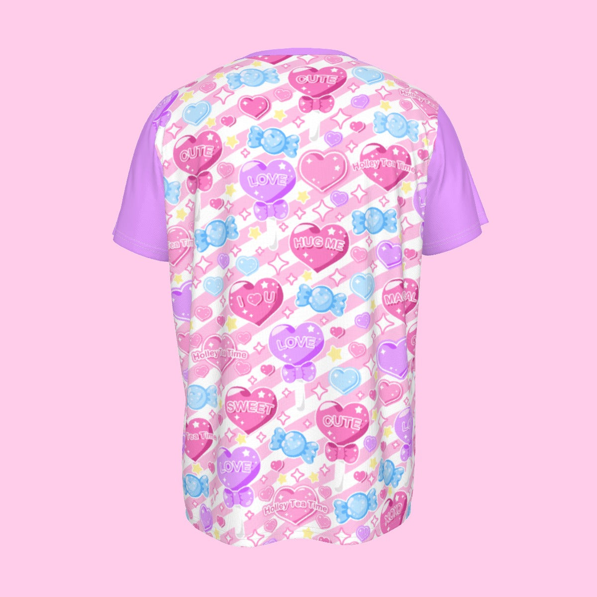 Candy Love Hearts (Colorful Cutie) Men's Round Neck Short Sleeve T-Shirt