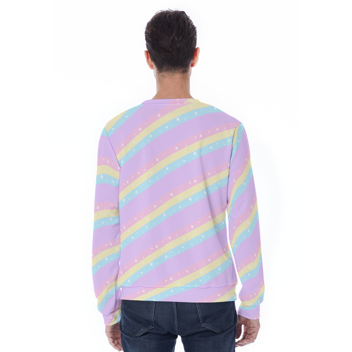 Teatime Fantasy Purple Rainbow Men's Sweatshirt