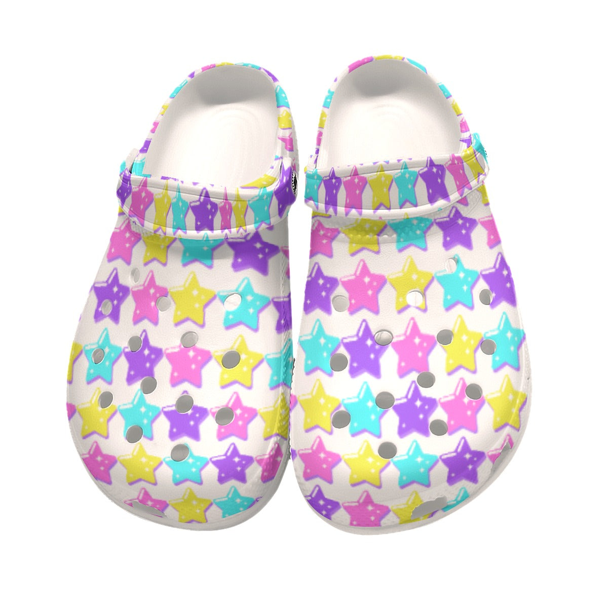 Electric Star Wave White Classic Clogs Women's Shoes