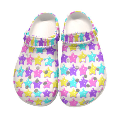 Electric Star Wave White Classic Clogs Women's Shoes
