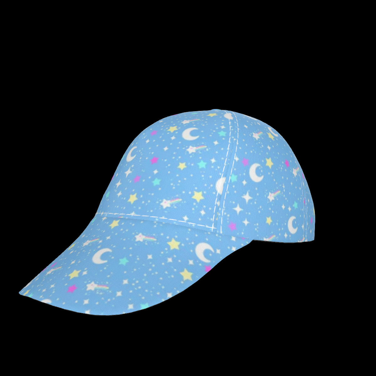 Starry Glitter Blue Peaked Cap