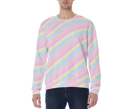 Teatime Fantasy Pink Rainbow Men's Sweatshirt