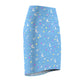 Starry Glitter Blue Women's Pencil Skirt