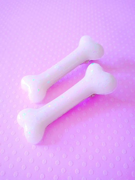 Kawaii Creepy Cute Bone Hair Clips (Set of 2)