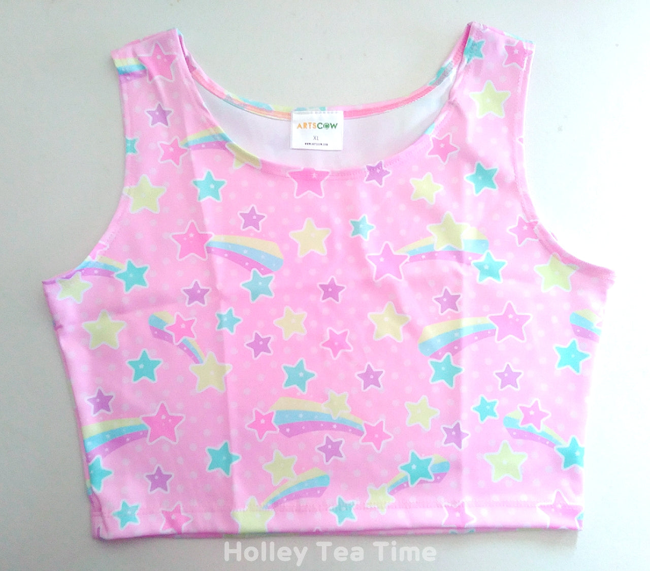 Starry Party Pink Crop Top [Made To Order]