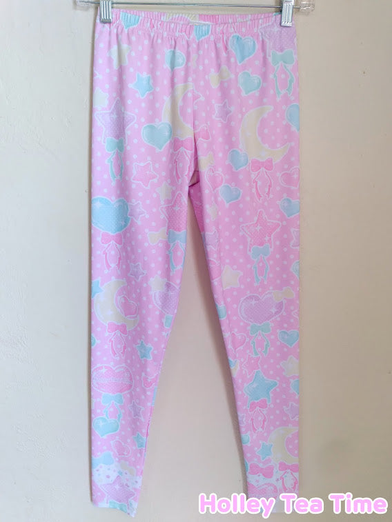 Pastel Party Pink Leggings [made to order]