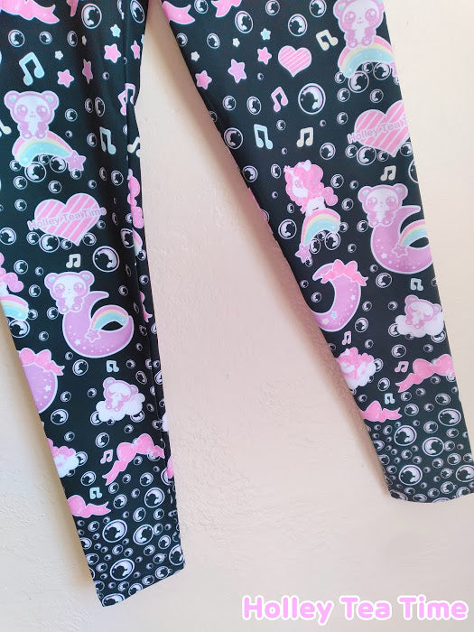 Bubbly Dreams black leggings [made to order]