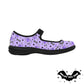 Magical Kawaii Spooky Bats Purple Women's Satin Mary Jane Shoes