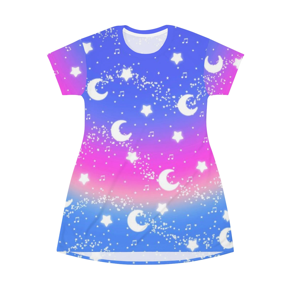 Magical Fairy Time (Rainbow Twilight) All Over Print T-Shirt Mini Dress