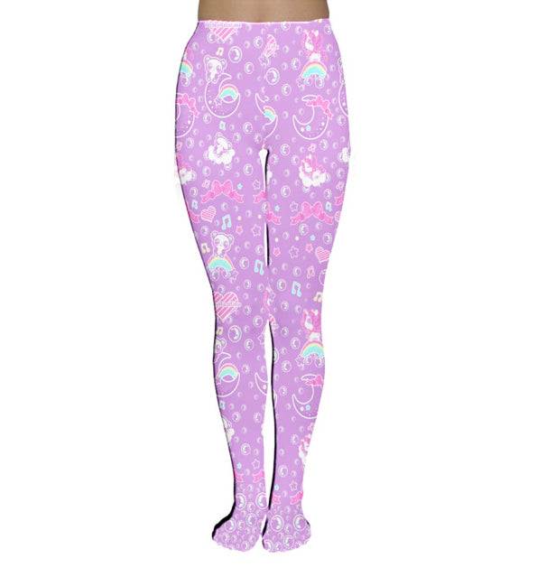 Bubbly Dreams Purple Tights [made to order]