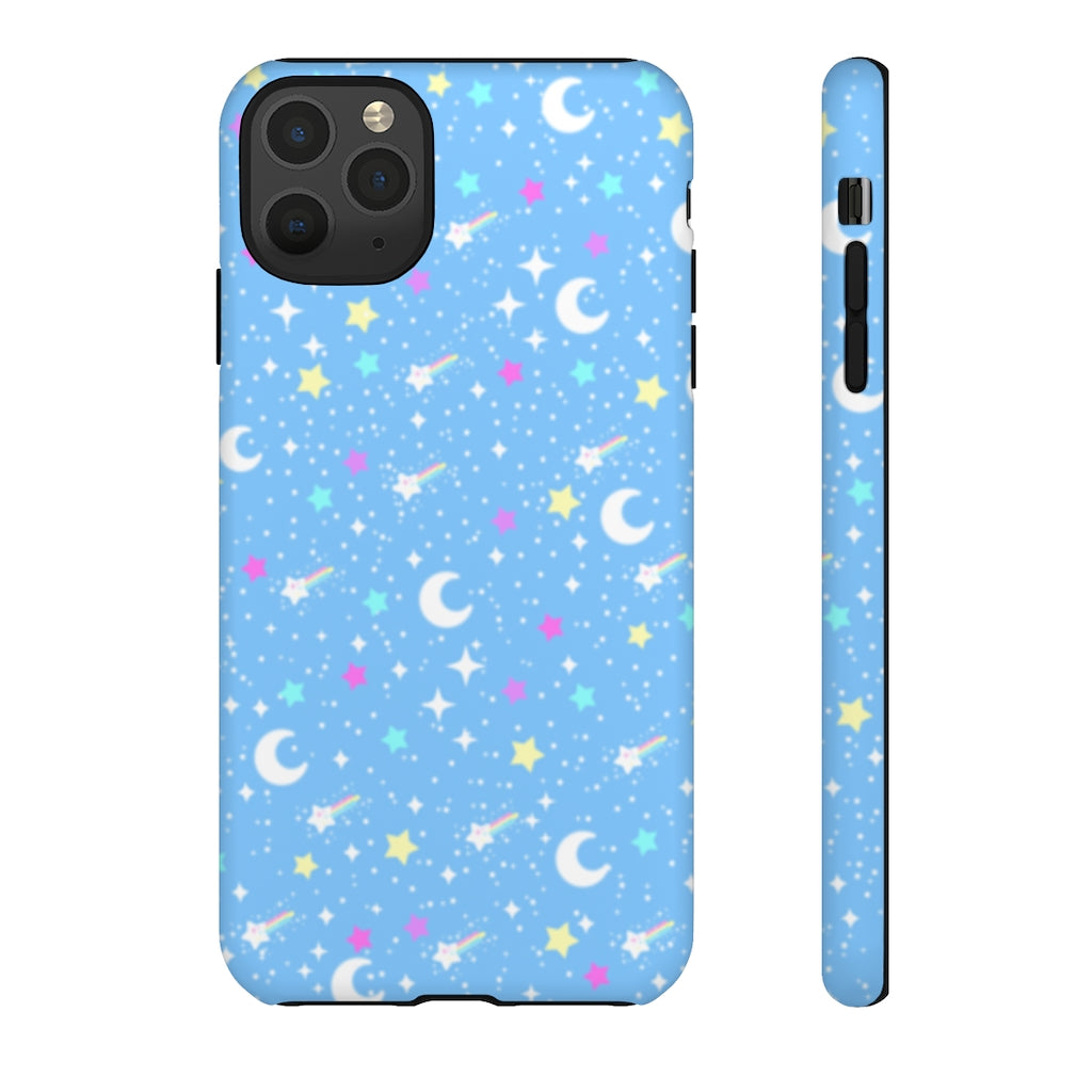 Starry Glitter Blue Tough Phone Case