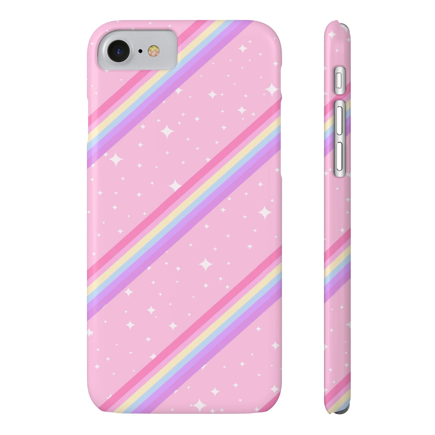 Kawaii Sparkle Cake Rainbow Beam Slim Phone Case