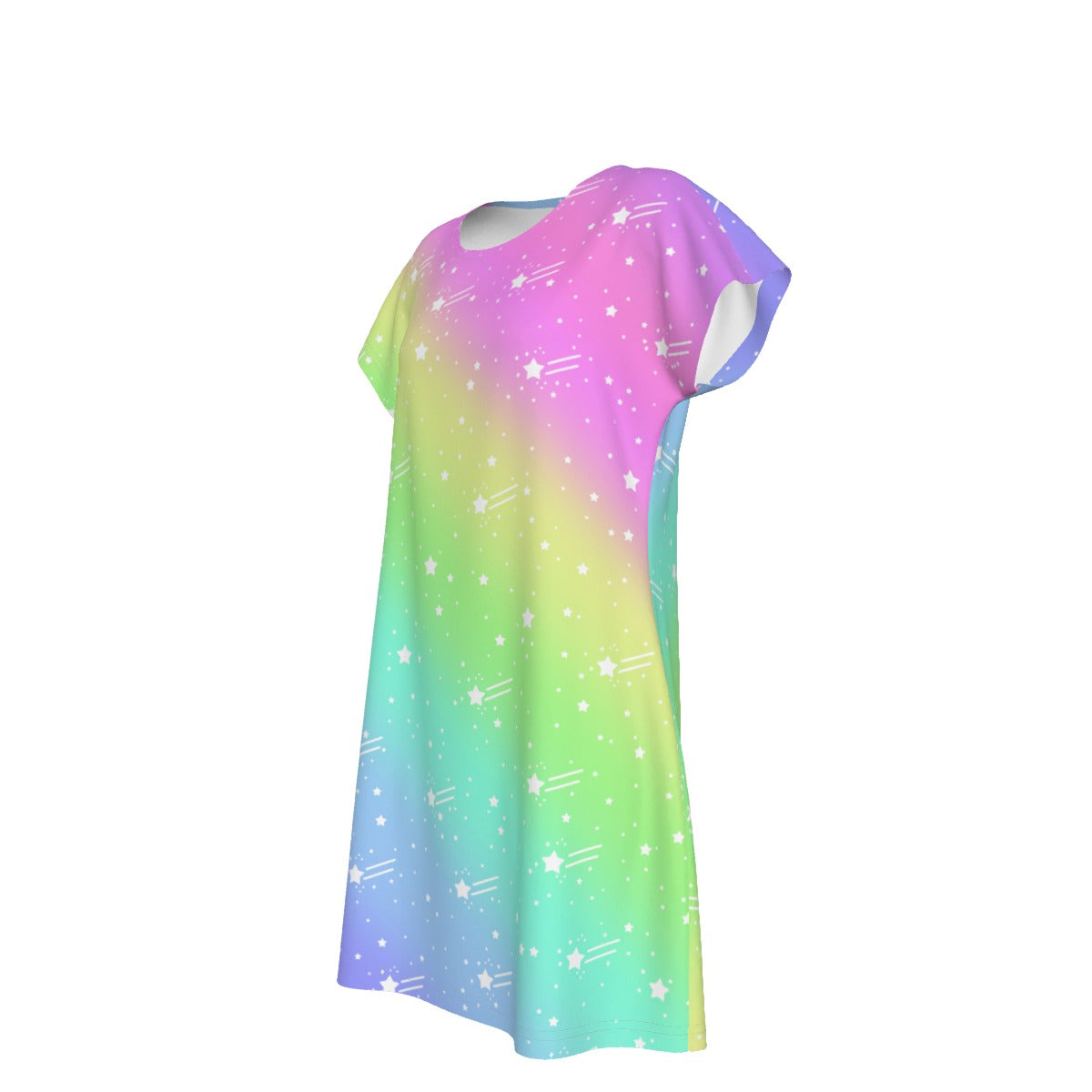 Wishful Rainbow Women's Short Sleeve Dress