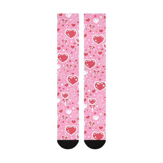 Sweet Feelings Pink Knee Socks