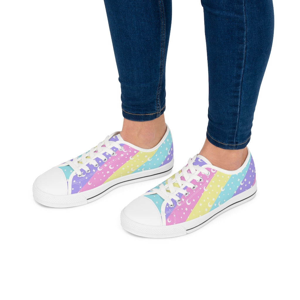 Cosmic Rainbow Women's Low Top Sneakers