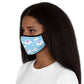 Shooting Star Clouds Blue Fitted Polyester Face Mask