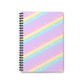 Teatime Fantasy Purple Rainbow Spiral Notebook - Ruled Line
