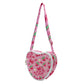 Strawberry Ribbon heart shaped shoulder bag [made to order]