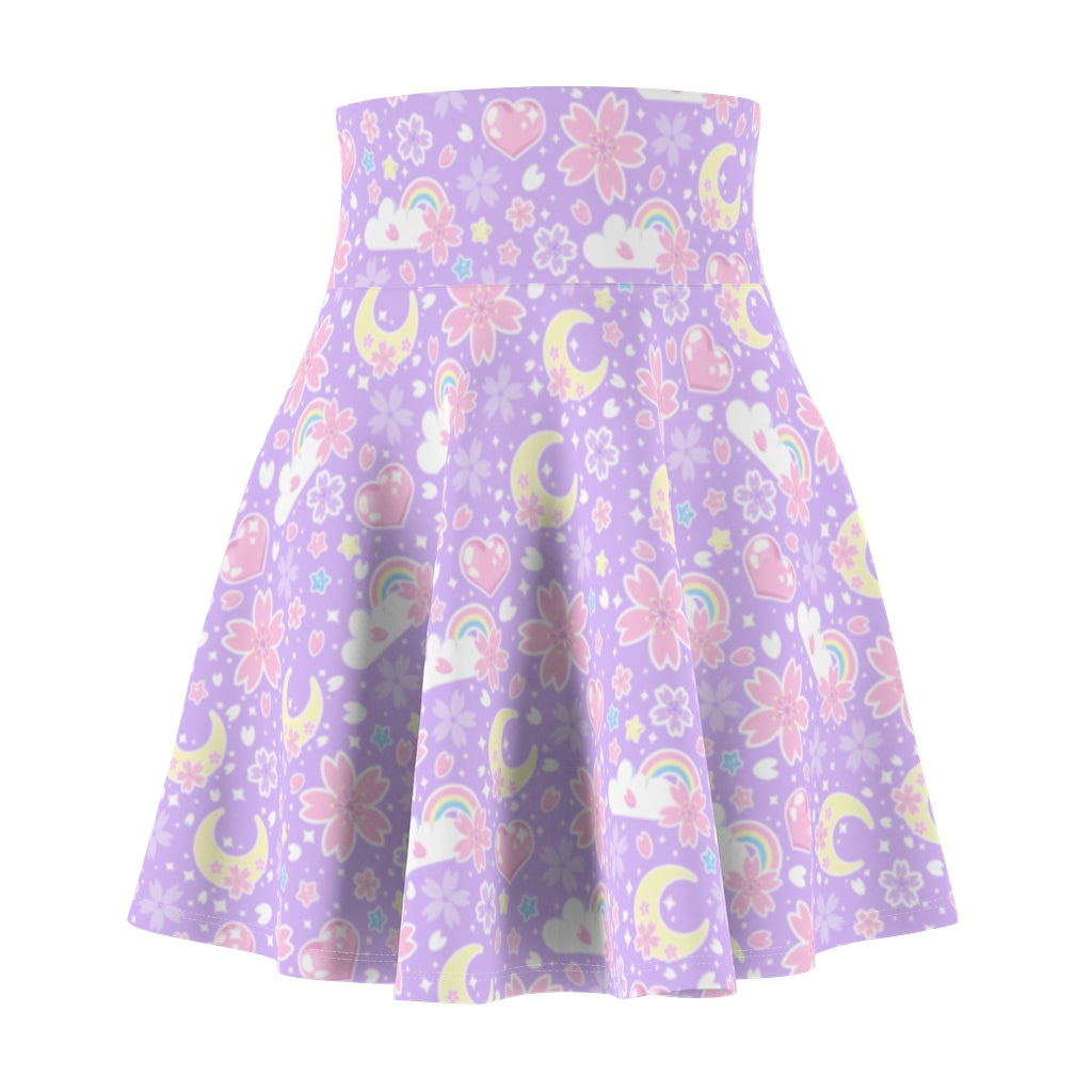 Cherry Blossom Dreams Purple High Waist Skater Skirt – Holley Tea Time