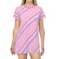 Kawaii Sparkle Cake Rainbow Beam All Over Print T-Shirt Mini Dress